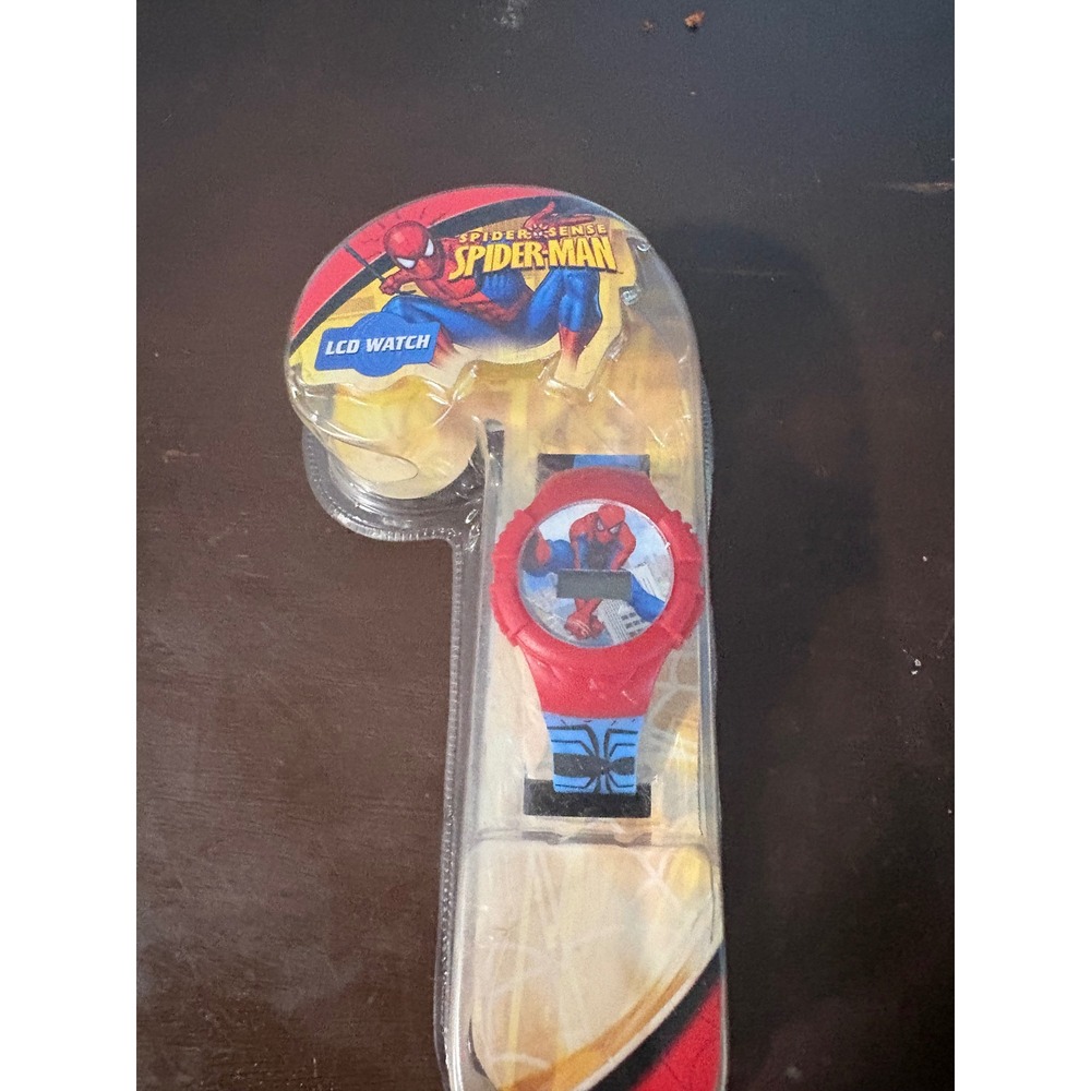 Spider-Man Kids LCD Digital Watch Red Blue Spider-Sense SPM107G New in Package